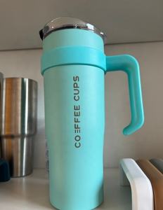 Tasse de 40oz avec poignée en acier inoxydable, couvercle de gobelet et paille Tasses de voiture sous vide de 40oz, bouteille d'eau isolée de grande capacité - Product Image 6