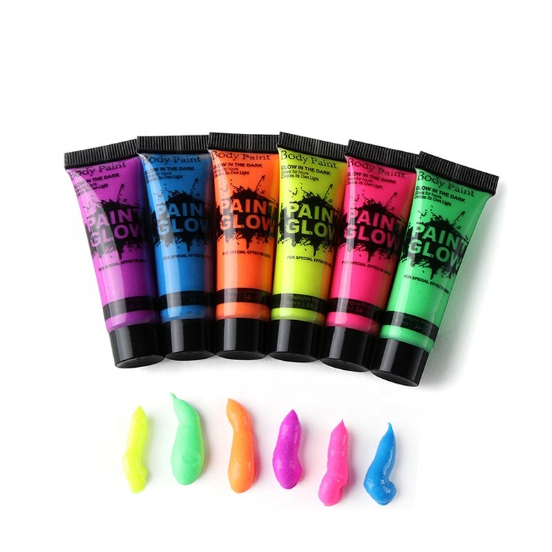 Glow in the Blacklight Cream Neon/UV Face Paint  Makeup Fluorescent Face Paint UV Body Paint