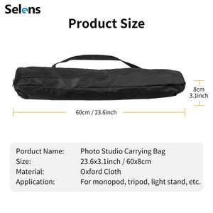 Selens-Accesorios de fotografía de 60cm y 23,6 pulgadas, bolsa de transporte, estuche con correa para luz de estudio, trípode y monopié - Product Image 6