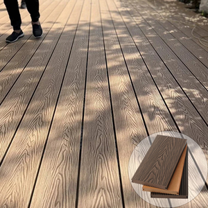 Planches <span class=keywords><strong>de</strong></span> <span class=keywords><strong>terrasse</strong></span> en WPC co-extrudé pour jardin résidentiel, allée et <span class=keywords><strong>terrasse</strong></span> sur toit, résistantes aux intempéries - Product Image 4