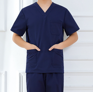 Uniformes Médicos Elásticos de Algodón Puro con Cuello en V, de Alta Calidad, con Logotipo Personalizado, Ideales para Hospitales y Uniformes para Médicos y Enfermeras - Product Image 5
