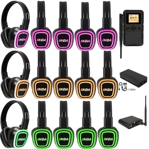 Cuffie Silent Disco Personalizzabili RF890 con Audio HI-FI, Cuffie per Feste Silenziose con 12 Ore di Autonomia Reale - Product Image 1