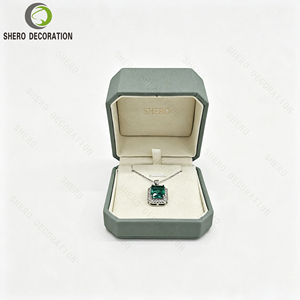 Luxury Octagonal PU Leather Jewellery Box Custom Logo <b>Jewelry</b> Display <b>Packaging</b> for Ring Earring Pendant Necklace Gift Case - Product Image 6