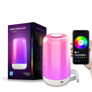 현대식 스마트 달 조명 터치 컨트롤 USB 전원 <span class=keywords><strong>RGB</strong></span>+CCT 분위기 조명 침실 및 거실용 - Product Image 4