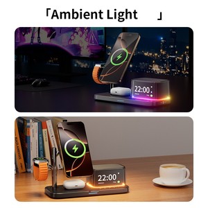 Estación de Carga Inalámbrica Magnética Multifuncional de Lujo 5 en 1 de 25W para Samsung y iPhone con Altavoz Bluetooth y Luz C09 Plus - Product Image 3