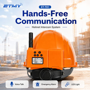 Casque de chantier sans fil avec radio bidirectionnelle UHF <span class=keywords><strong>PMR446</strong></span> sans licence, <span class=keywords><strong>talkie</strong></span>-<span class=keywords><strong>walkie</strong></span> intégré au casque - Product Image 2