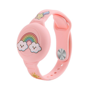 Paquete de 2 fundas impermeables con soporte de dibujos animados bonitos, banda de silicona para pulsera <span class=keywords><strong>Airtag</strong></span> para niños - Product Image 1