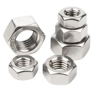 Tất cả các kích cỡ M2 M3 M4 M5 M6 M8 M10 M12 304 thép không gỉ Bolt vít mũ hình lục giác Nut Hex Nuts