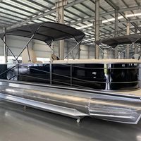 Bateau ponton flottant en aluminium pour yacht de sport de luxe à vendre avec moteur hors-bord de 200 CV/150 CV, vitesse de 30-35 nœuds