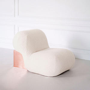 Canapé de <span class=keywords><strong>d</strong></span>étente moderne en <span class=keywords><strong>laine</strong></span> <span class=keywords><strong>d</strong></span>'agneau en <span class=keywords><strong>acier</strong></span> inoxydable touffeté Chaise de loisirs INS Canapé simple pour salle à manger Chambre à coucher pour les salons <span class=keywords><strong>d</strong></span>'hôtel - Product Image 4