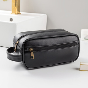 Trousse de Toilette de Voyage en Similicuir PU pour Homme, Sac de <span class=keywords><strong>Rasage</strong></span> Cosmétique Dopp <span class=keywords><strong>Kit</strong></span> - Product Image 4