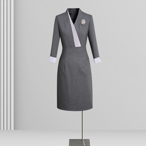 Abito da Lavoro Personalizzato 2026 per Donne, Uniforme Blu Navy per Hotel e Banche, <span class=keywords><strong>Abbigliamento</strong></span> Formale per Manager e Dipendenti - Product Image 2