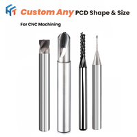 Fraise diamantée PCD de haute précision pour routeur CNC, outil de coupe pour aluminium, graphite, CFRP, cuivre, OEM, ODM, fraise PCD, coupeur PCD