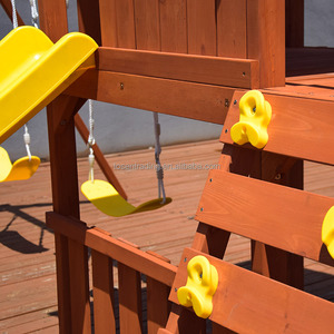Columpio de jardín con tobogán, casita de juegos y escalera de escalada – Parque infantil seguro para exteriores para niños, con accesorios de plástico combinados - Product Image 3