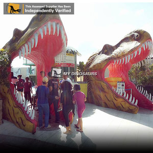 My <span class=keywords><strong>Dino</strong></span> XJ388 Dinosaur Theme <span class=keywords><strong>Park</strong></span> Puerta de <span class=keywords><strong>entrada</strong></span> de dinosaurio de fibra de vidrio - Product Image 2