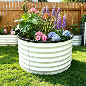 Modular Corrugated Rustproof Heavy Duty Raised Garden Bed Outdoor Metal <b>Planter</b> Box for Backyard Patio <b>Vegetables</b> Flowers Herbs - Product Image 1
