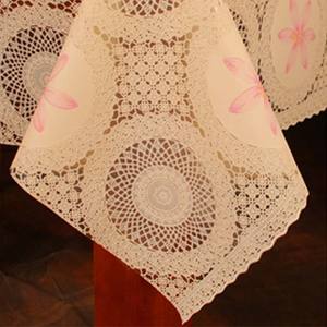 Boen grosir taplak meja vinil gulungan <span class=keywords><strong>PVC</strong></span> taplak meja renda taplak meja tahan air - Product Image 3