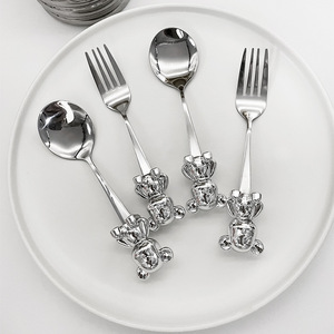 Elegancia decorativa Plata Acero inoxidable Agitación Azúcar Té Café Cucharas Cubiertos Cucharas - Product Image 1