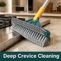 Brosse de nettoyage multifonctionnelle 3-en-1 rotative à 180° pour sols de salle de bain, idéale pour les coins, les interstices et les carreaux