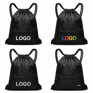 Zaino Personalizzato in Poliestere 600D con Coulisse e Tasca con Cerniera per Attrezzatura Sportiva Scolastica ed Eventi <span class=keywords><strong>di</strong></span> Squadra - Product Image 1