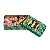 Boîte en étain rectangulaire durable de qualité alimentaire avec logo personnalisé, fabricant OEM pour boîte à bonbons avec couvercle