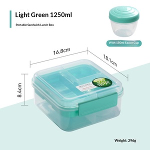 2026 portable double-layer lunch box, <b>simple</b> partition bento box, wholesale lunch box for outdoor picnics - Product Image 6