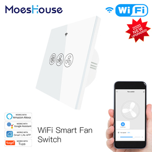 Interrupteur intelligent pour ventilateur de plafond WiFi <span class=keywords><strong>Tuya</strong></span> APP, télécommande WiFi RF433, compatible avec l'<span class=keywords><strong>application</strong></span> Smart Life / <span class=keywords><strong>Tuya</strong></span>, compatible avec les enceintes intelligentes - Product Image 2