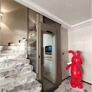 Ascenseur hydraulique en verre pour maison, villa, usage <span class=keywords><strong>commercial</strong></span> et résidentiel, intérieur/extérieur, 3 étages, petit format, 2 à 4 personnes, ascenseur à vide - Product Image 6