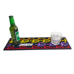 Personalized <b>Silicone</b> Bar <b>Mat</b> Rubber Service <b>Mat</b> Bar Runner Drip Tray Non Slip Spill Proof <b>Mat</b> for Custom Logo - Product Image 1