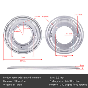 Placa giratoria redonda <span class=keywords><strong>Lazy</strong></span> <span class=keywords><strong>Susan</strong></span> de 5,5 pulgadas - Product Image 6