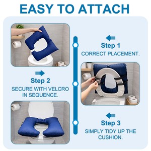 Funda Impermeable Acolchada y Suave para Asiento de Inodoro, con Correas de Fijación, Diseño Ecológico y Desechable, para Ancianos y Pacientes Postrados en Cama - Product Image 5