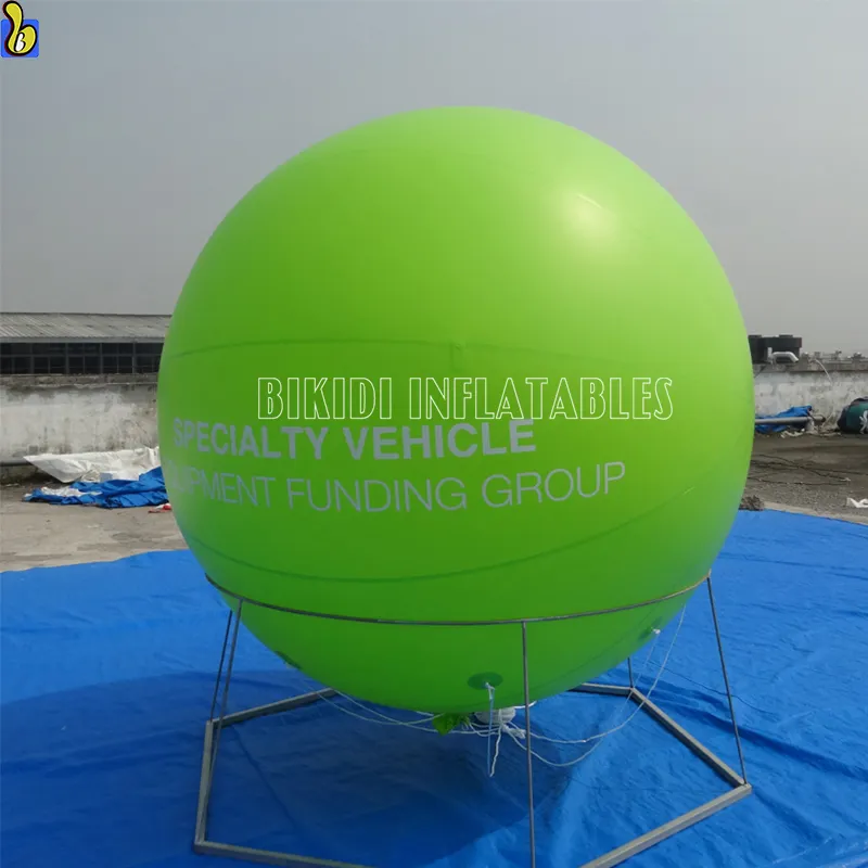 Inflatable गोल आकार उड़ान हीलियम बैलून, लोगो के साथ अनुकूलित ग्रीन हीलियम बैलून K7192