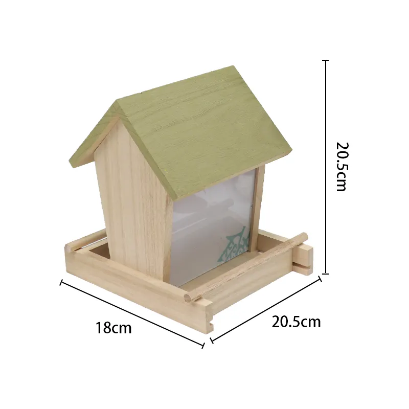Casa de madeira para pássaros, decoração de jardim ao ar livre, ninho de madeira para pássaros, mini colibri, casa de madeira para pássaros