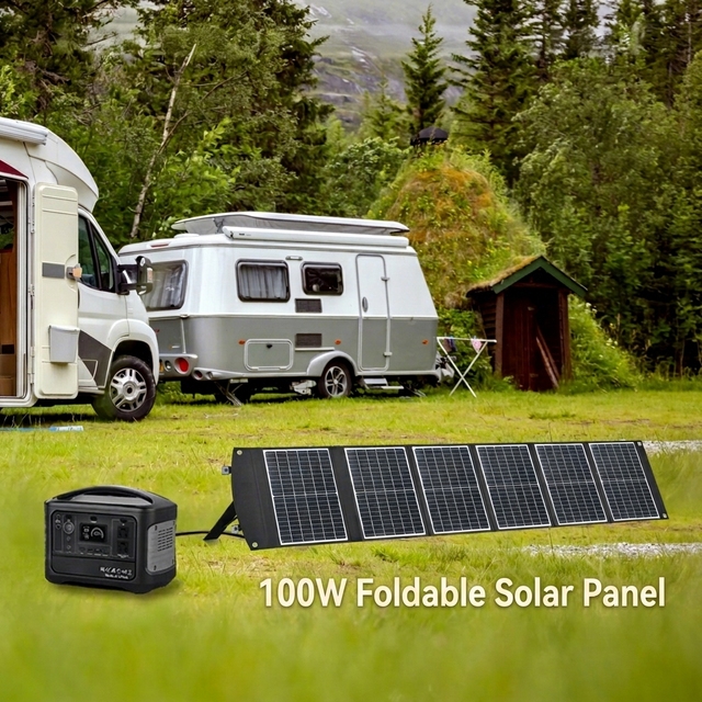 Lightweight 100W Foldable Solar Panel Blanket Origami Design Waterproof Portable Solar Mat for Camping Hiking Outdoor Travel Use