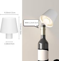 Sans fil Gradation Batterie Bar Bouteille Lampe Led Bouteille Lumière Tactile Led Lampe De Bureau Décor À La Maison Restaurant Led Rechargeable Lampes De Table