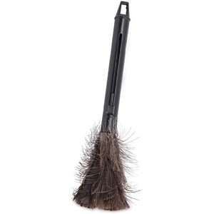 Plumeau à plumes Boardwalk BWK914FD, 9 à 14 pouces, manche rétractable en plastique, couleur noire - Product Image 5