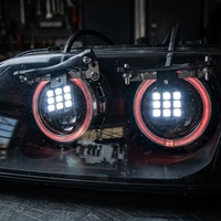 Feux de jour LED Devil Eye pour voitures, contrôle par application RGB, yeux de démon avec mini projecteur, état neuf, pour accessoires de voiture BMW E91