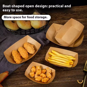 Boîte à emporter en papier kraft écologique moderne pour fêtes, collations, pop-corn, bonbons, frites – Fabriquée en Chine - Product Image 4
