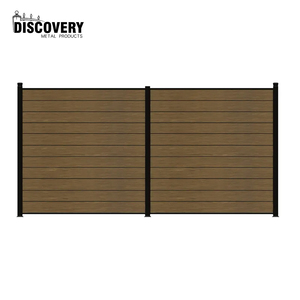 Vente Directe Clôture Composite WPC Coextrudée Personnalisée Revêtement Mural <span class=keywords><strong>Extérieur</strong></span> Jardin Poteaux en Aluminium Bois-Plastique - Product Image 1