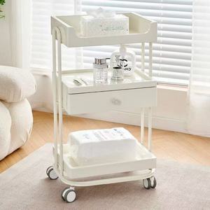 Syf Cream-colored High-end Beauty <b>Trolley</b>, Instrument <b>Trolley</b>, Beauty Cart, Beauty <b>Salon</b> Tool Cart, Mobile Storage Rack - Product Image 1