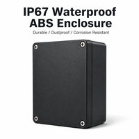Boîtier de jonction étanche IP67 en ABS noir avec couvercle fixé par vis pour alimentation LED extérieure