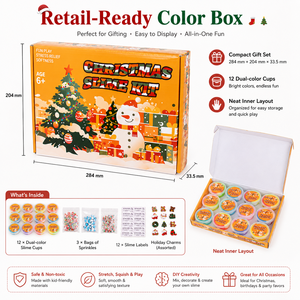 Kit de Slime Navideño, Regalos para Bolsas de Sorpresas, Slime Colorido para Fiestas Infantiles, Slime Suave y No Pegajoso al por Mayor - Product Image 3