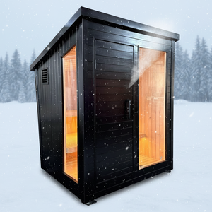 <span class=keywords><strong>Sauna</strong></span> traditionnel de luxe pour 2 à 4 personnes, <span class=keywords><strong>extérieur</strong></span>/intérieur, en <span class=keywords><strong>bois</strong></span> massif, infrarouge lointain <span class=keywords><strong>avec</strong></span> poêle de chauffage - Product Image 2