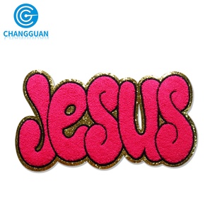Parches de Chenilla Bordados Personalizados de Pascua, Parche Grande con Logotipo de Amen, Jesús/<span class=keywords><strong>Cruz</strong></span>/Conejo, Parche Termoadhesivo <span class=keywords><strong>para</strong></span> Ropa - Product Image 1