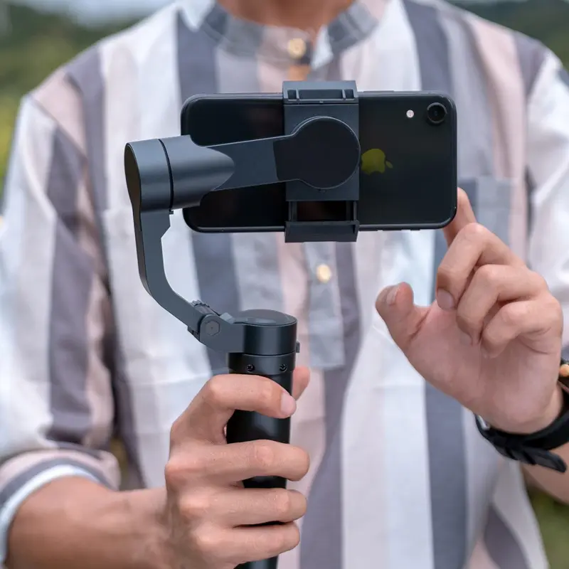 H4 gimbal 3 axis cell phone Control the focal length Professional stabilizer Face tracking VLOG Selfie F6 or dslr