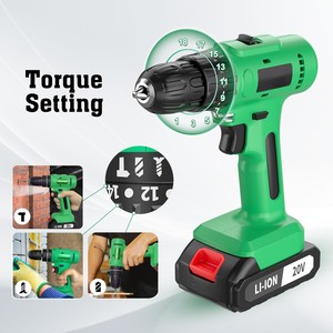 Perceuse-visseuse à percussion sans fil 20V personnalisable OEM avec livraison directe depuis l'entrepôt local aux États-Unis – Perceuses électriques CD-20E-2 Cor - Product Image 6