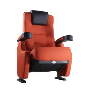 Hot Products Movie Hall Floor Mounting Type Tilt VIP Movie Theater Chair Cinema Seat With PU Headrest