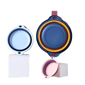 Bassine pliable multi-usage en plastique personnalisable pour enfants, lavage du linge, légumes – Ensemble de tailles S, M, L - Product Image 3