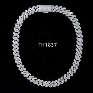 Luxury Baguette Moissanite Jewellery <strong>White</strong> <strong>Gold</strong> Cuban Link <strong>Chain</strong> <strong>Men</strong> <strong>Diamond</strong> Iced Out Cuban Link Necklace - Product Image 1