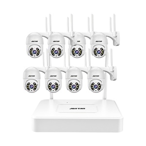 Kit de CCTV de 8 Canales con Cámaras Domo Resistentes a la Intemperie, Audio Bidireccional, Visión Nocturna, Sensor CMOS, Almacenamiento en la Nube Icsee, NVR de 3MP para Exteriores - Product Image 1